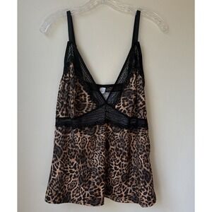 PINK Lace Trimmed Camisole 3X Black Fairy Cheetah Dainty  Feminine
